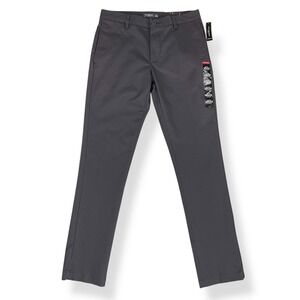Van Heuse Pants Men 30x32 (ACTUAL 30x31.5) Gray Chino Flex Slim Fit NWT